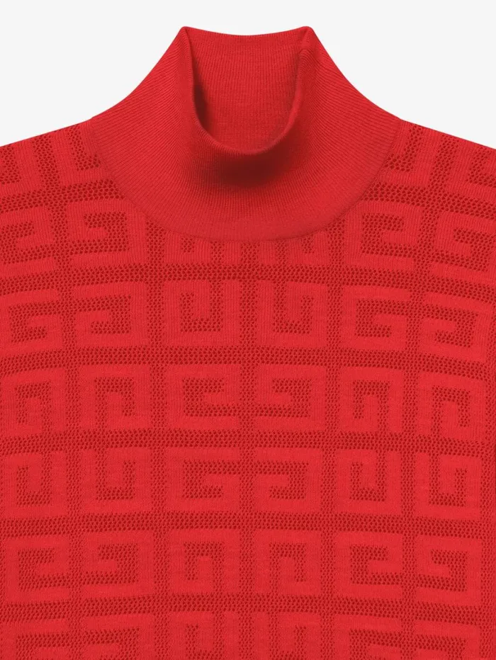 Givenchy Sweater In 4G Jacquard Red Women Knitwear