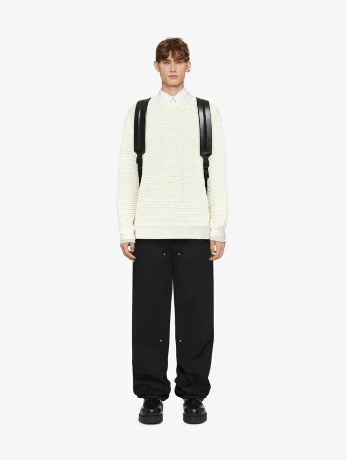 Givenchy Sweater In 4G Wool Cream Men Knitwear