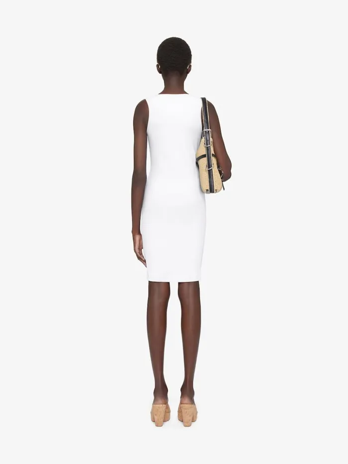 Givenchy Tank Dress In Cotton With 4G Detail White Women Dresses