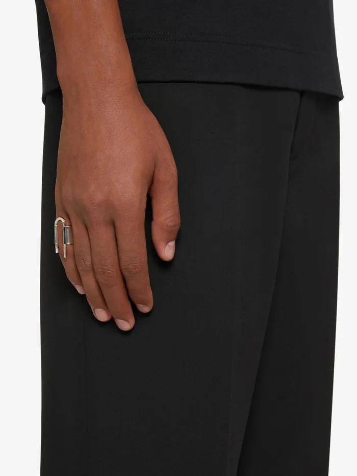 Givenchy U Lock Ring In Metal Silvery WomenMen Jewelry Givenchy U Lock Ring In Metal Silvery WomenMen Jewelry