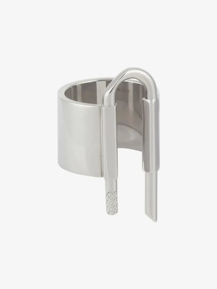 Givenchy U Lock Ring In Metal Silvery WomenMen Jewelry Givenchy U Lock Ring In Metal Silvery WomenMen Jewelry