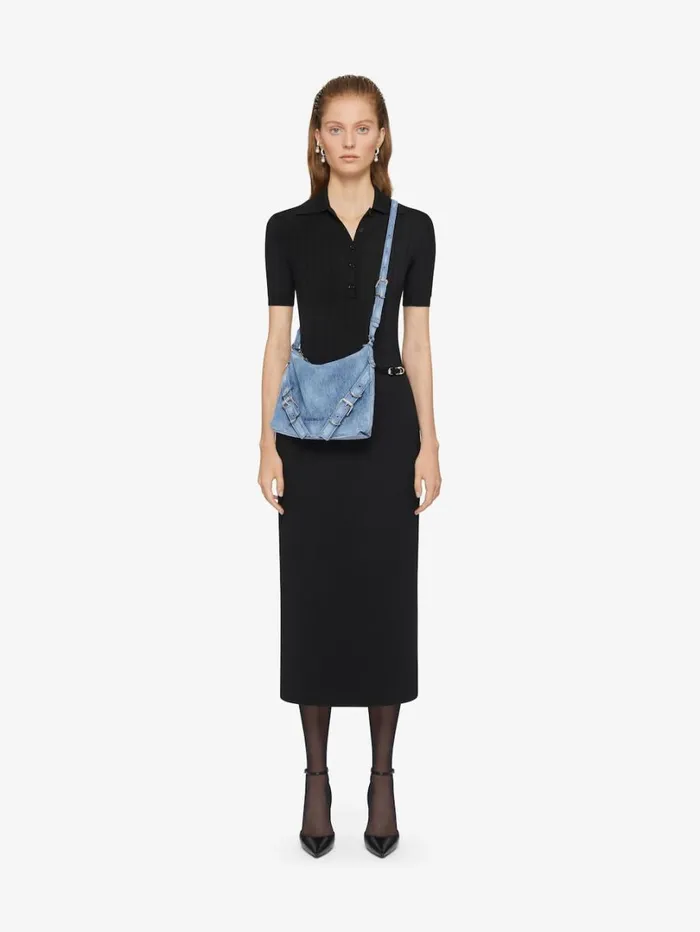 Givenchy Voyou Crossbody Bag In Washed Denim Medium Blue Women Crossbody Bags Givenchy Voyou Crossbody Bag In Washed Denim Medium Blue Women Crossbody Bags