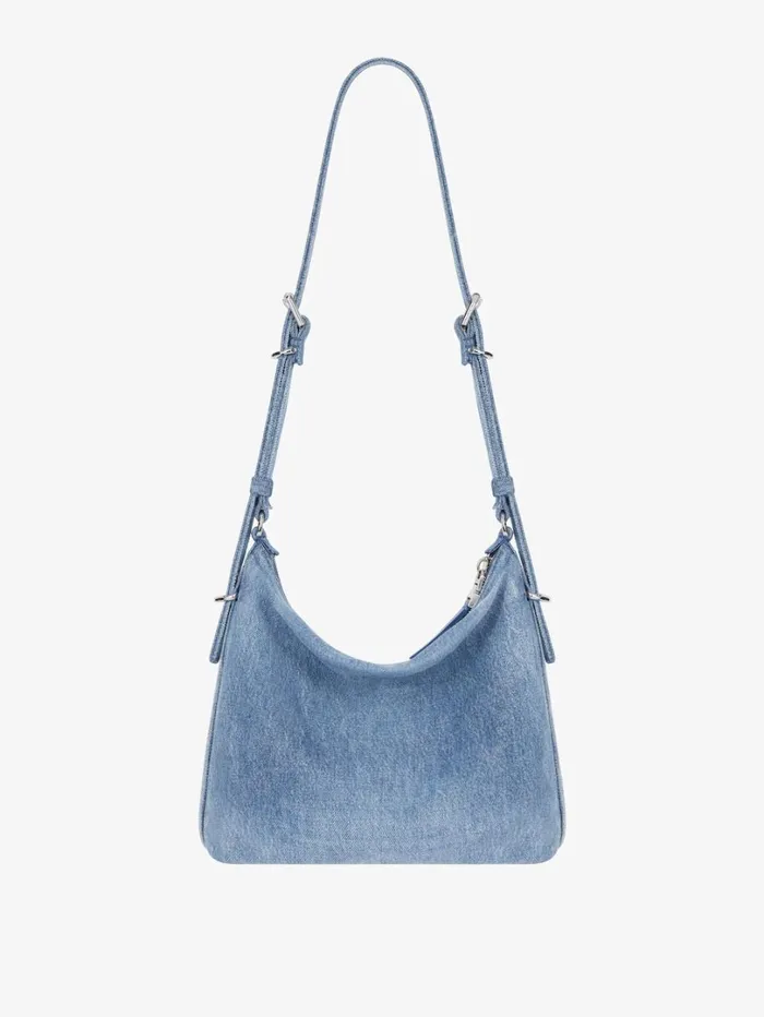 Givenchy Voyou Crossbody Bag In Washed Denim Medium Blue Women Crossbody Bags Givenchy Voyou Crossbody Bag In Washed Denim Medium Blue Women Crossbody Bags