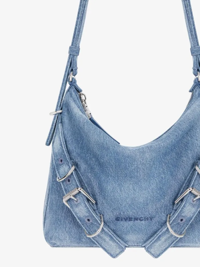 Givenchy Voyou Crossbody Bag In Washed Denim Medium Blue Women Crossbody Bags Givenchy Voyou Crossbody Bag In Washed Denim Medium Blue Women Crossbody Bags