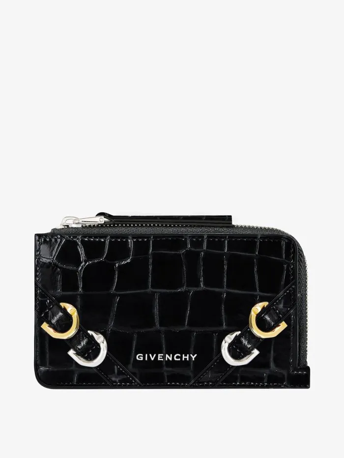Givenchy Voyou Zipped Card Holder In Leather Black Women Wallets and Card Holders Givenchy Voyou Zipped Card Holder In Leather Black Women Wallets and Card Holders