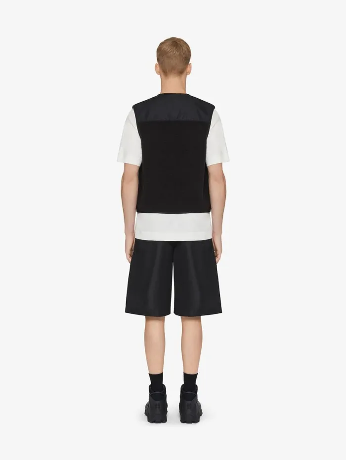 Givenchy Waistcoat In Mixed Fabrics Black Men Outerwear and Blousons