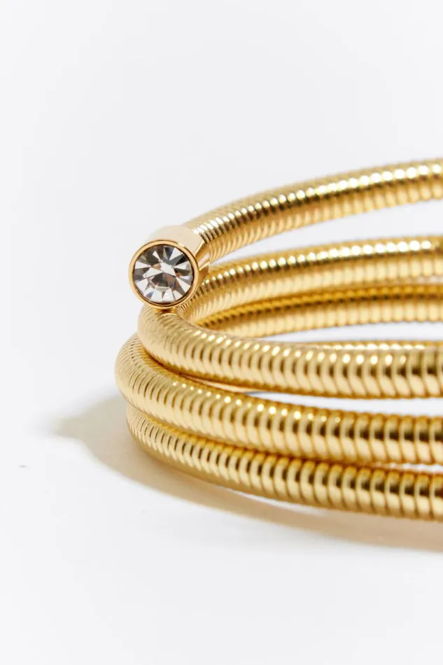 Golden Coil Chain Logo Bracelet Gold Women Bimba Y Lola Jewelry Golden Coil Chain Logo Bracelet Gold Women Bimba Y Lola Jewelry