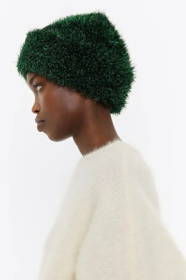 Green Lurex Knit Hat Dark Green Women Bimba Y Lola Hats And Caps Green Lurex Knit Hat Dark Green Women Bimba Y Lola Hats And Caps