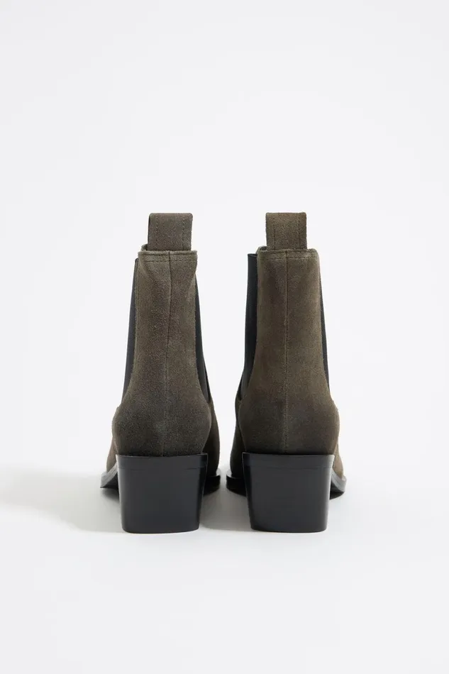 Green Split Leather Western Chelsea Boot Dark Green Women Bimba Y Lola Ankle Boots And Boots Green Split Leather Western Chelsea Boot Dark Green Women Bimba Y Lola Ankle Boots And Boots