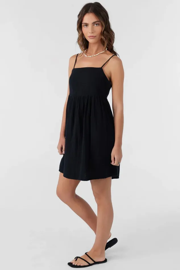 HADIA CRINKLE DOUBLE GAUZE MINI DRESS Black Women O039NEILL Collections
