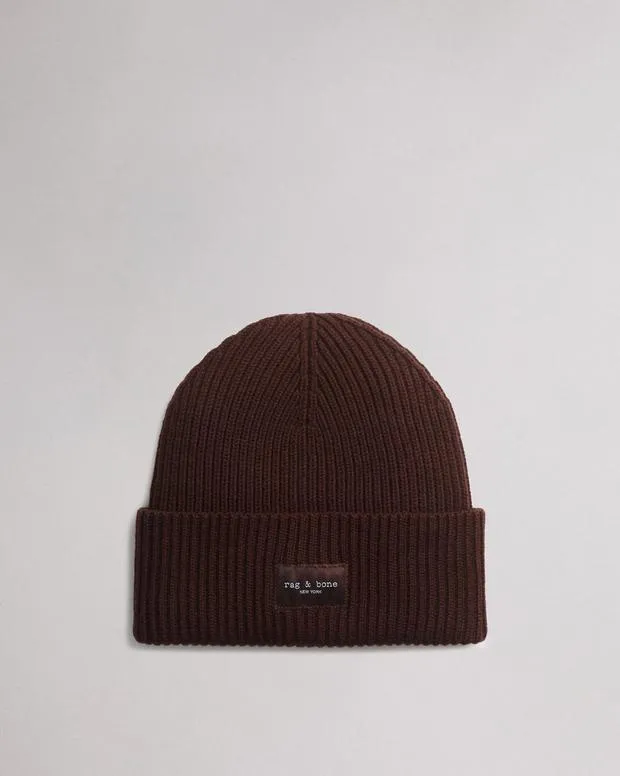 Hats and Gloves Women Rag and Bone Blake Beanie Chocolate Brown