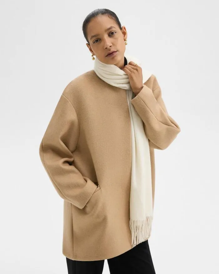 Hats Gloves Scarves Women Theory Classic Scarf In Cashmere Ivory