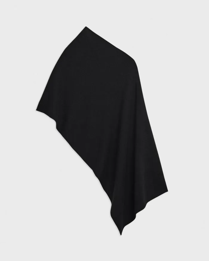 Hats Gloves Scarves Women Theory Draped Poncho In Felted WoolCashmere Black Hats Gloves Scarves Women Theory Draped Poncho In Felted WoolCashmere Black