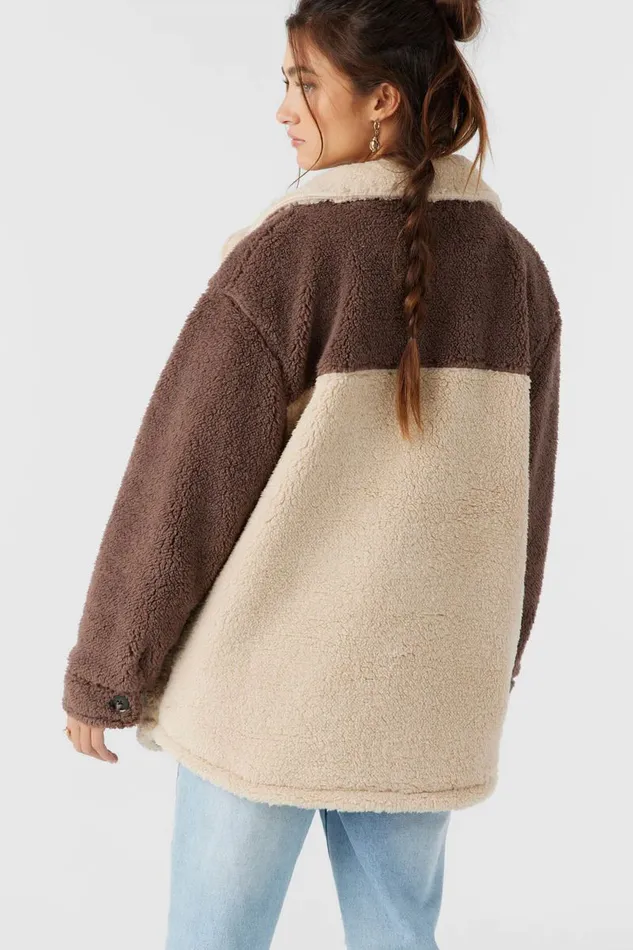 HEATH COLORBLOCK HIGH PILE OVERSIZED FLEECE JACKET Women O039NEILL Clothing
