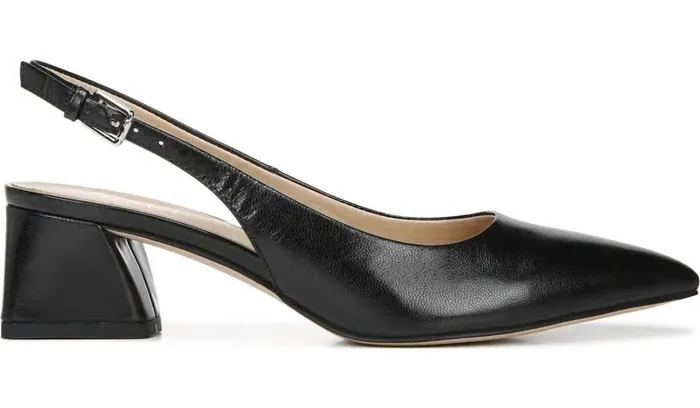Heels Women Franco Sarto Franco Racer Slingback Pump Black Leather