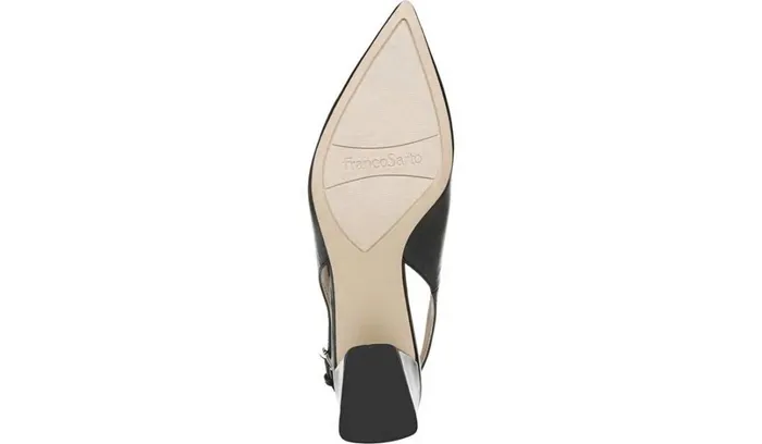 Heels Women Franco Sarto Franco Racer Slingback Pump Black Leather