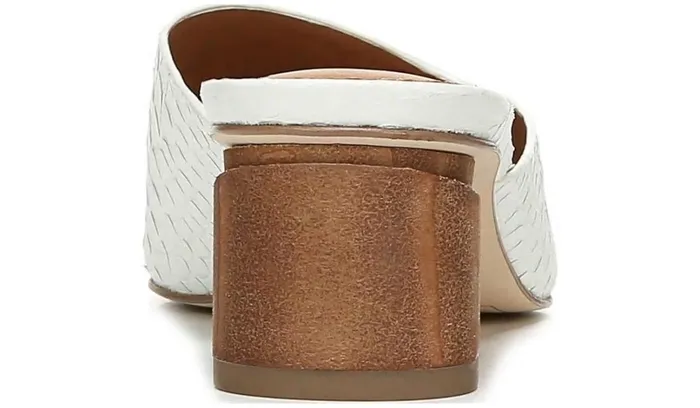 Heels Women Franco Sarto Sarto Visa 2 Mule White Snake Leather