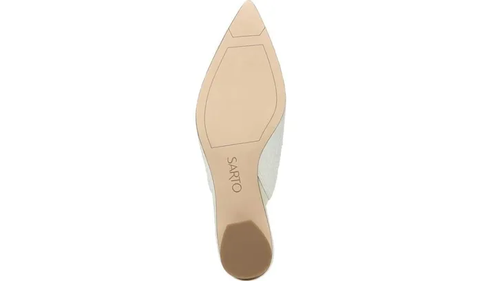 Heels Women Franco Sarto Sarto Visa 2 Mule White Snake Leather