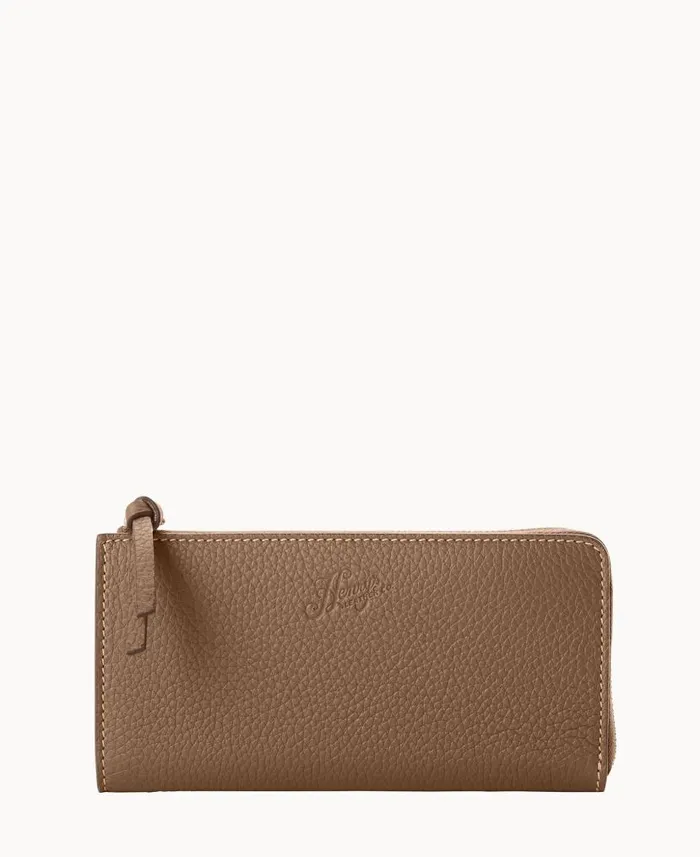 Henrys Zip Clutch Dark Taupe ManWoman Dooney and Bourke Wallets