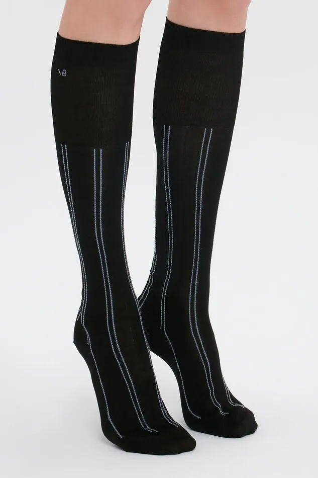 Hosiery Women Victoria Beckham Superfine Rib Socks In Black