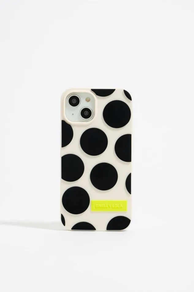 Ivory Dots Silicone IPhone 15 Case Ivory Women Bimba Y Lola Phone Cases