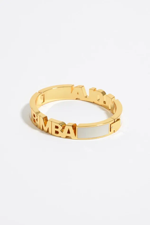 Ivory Enamel Logo Bracelet Ivory Women Bimba Y Lola Jewelry