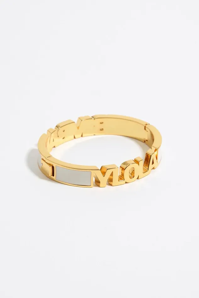 Ivory Enamel Logo Bracelet Ivory Women Bimba Y Lola Jewelry Ivory Enamel Logo Bracelet Ivory Women Bimba Y Lola Jewelry