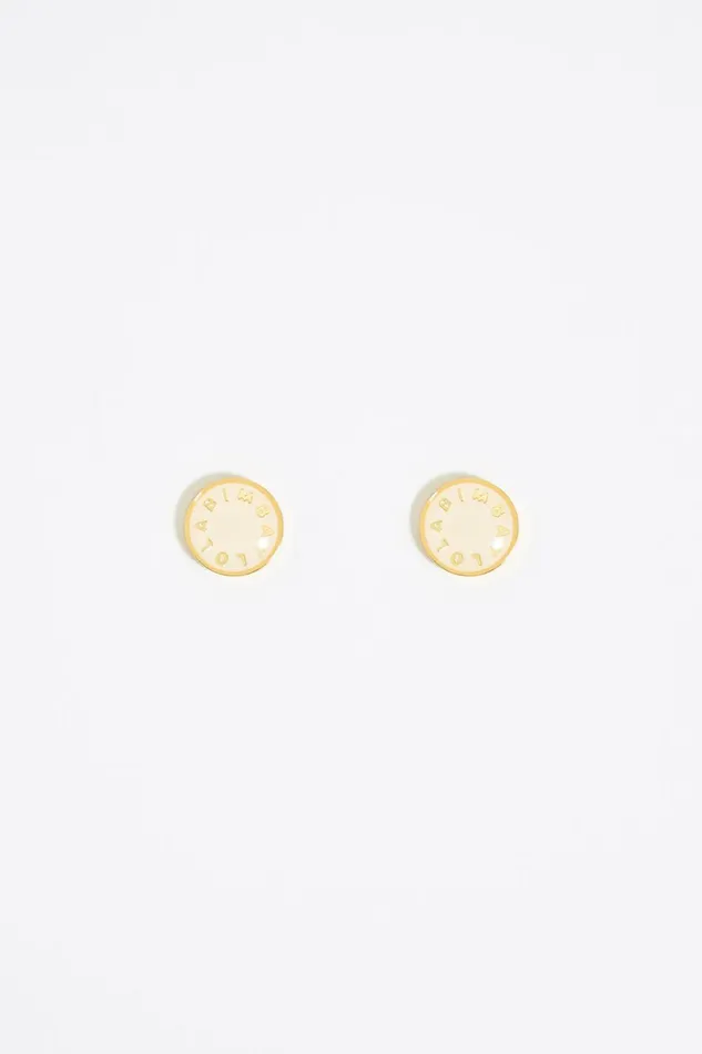 Ivory Logo Earrings Ivory Women Bimba Y Lola Jewelry