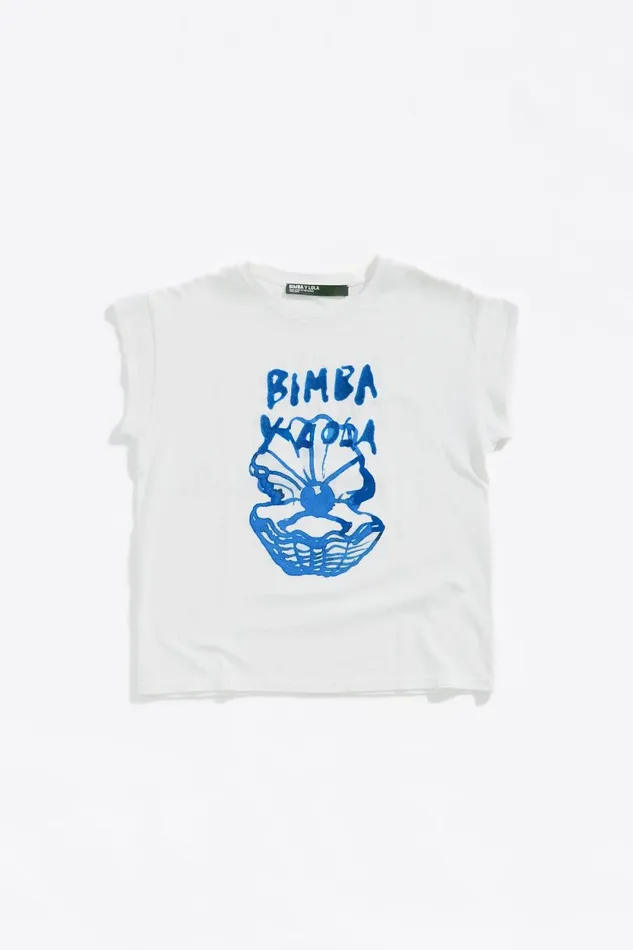Ivory Logo Print Tshirt Ivory Women Bimba Y Lola TShirts