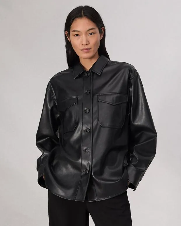 Jackets and Coats Women Rag and Bone Camilla Shirt Jacket Black