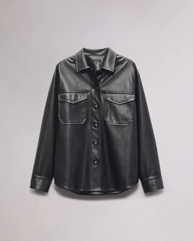 Jackets and Coats Women Rag and Bone Camilla Shirt Jacket Black