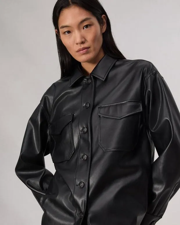 Jackets and Coats Women Rag and Bone Camilla Shirt Jacket Black