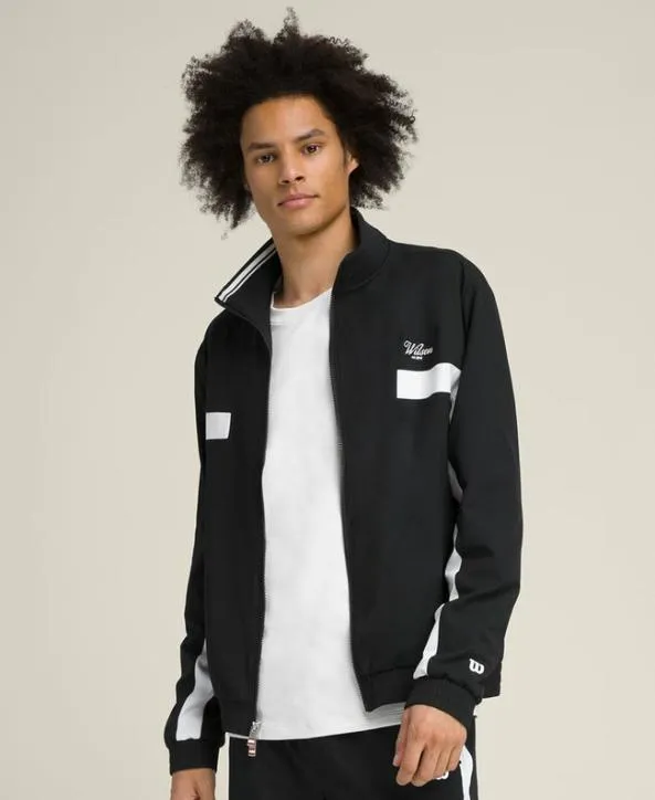 Jackets and Vests Men Wilson Grand Slam Jacket Blackwhite White