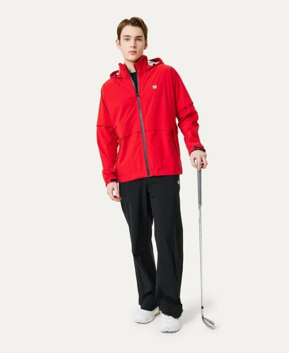 Jackets and Vests Men Wilson M Detachable Rain Jacket Red