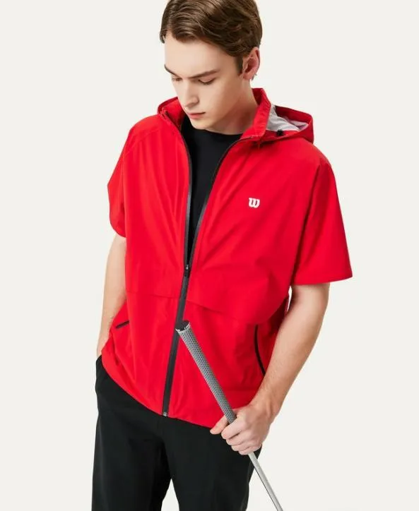 Jackets and Vests Men Wilson M Detachable Rain Jacket Red