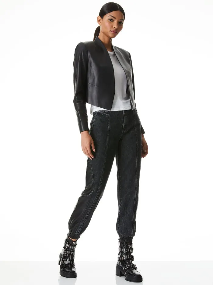 Jackets Coats Women Alice Olivia Harvey Leather Jacket Black