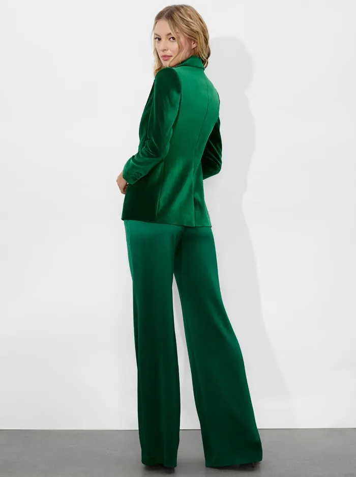 Jackets Coats Women Alice Olivia Macey Velvet Blazer Forest Green