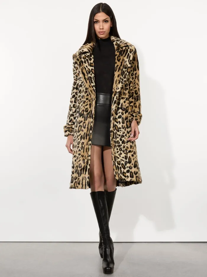 Jackets Coats Women Alice Olivia Nicholas Faux Fur Coat Camelblack Jaguar