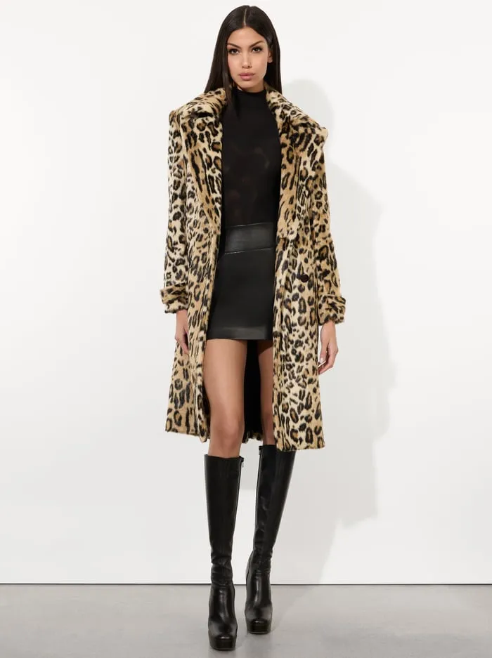 Jackets Coats Women Alice Olivia Nicholas Faux Fur Coat Camelblack Jaguar