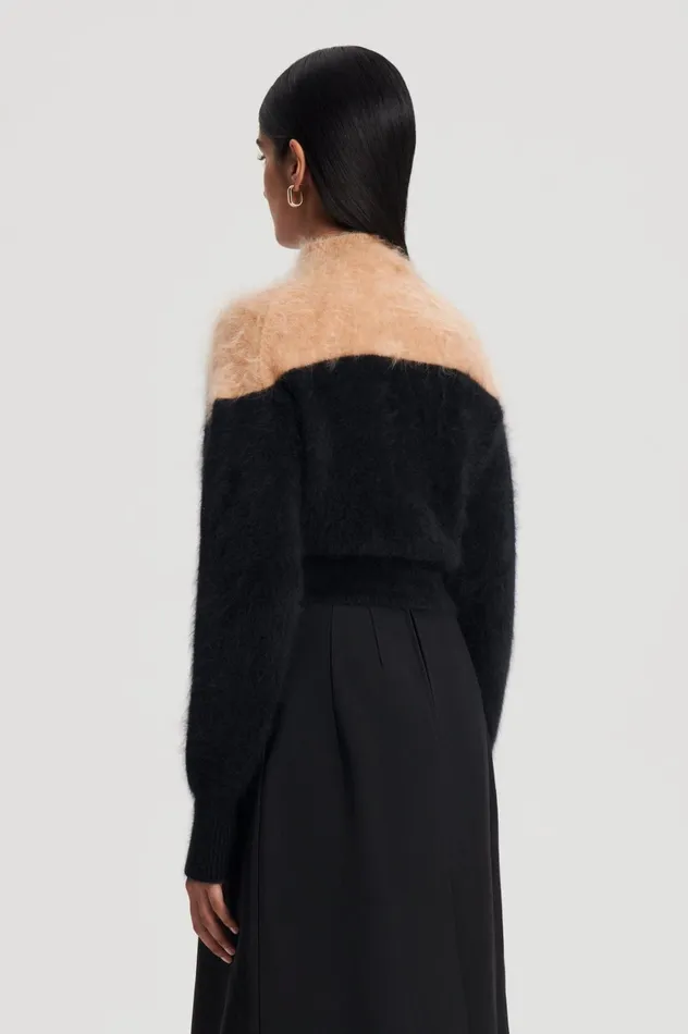 Jackets Women Scanlan Theodore CASHMERE BRUSHED CARDIGAN Blackcamel Jackets Women Scanlan Theodore CASHMERE BRUSHED CARDIGAN Blackcamel