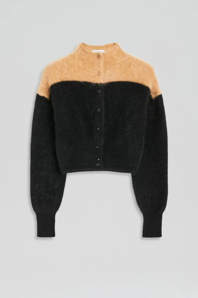 Jackets Women Scanlan Theodore CASHMERE BRUSHED CARDIGAN Blackcamel Jackets Women Scanlan Theodore CASHMERE BRUSHED CARDIGAN Blackcamel