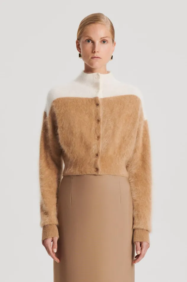 Jackets Women Scanlan Theodore CASHMERE BRUSHED CARDIGAN Camelcream Jackets Women Scanlan Theodore CASHMERE BRUSHED CARDIGAN Camelcream