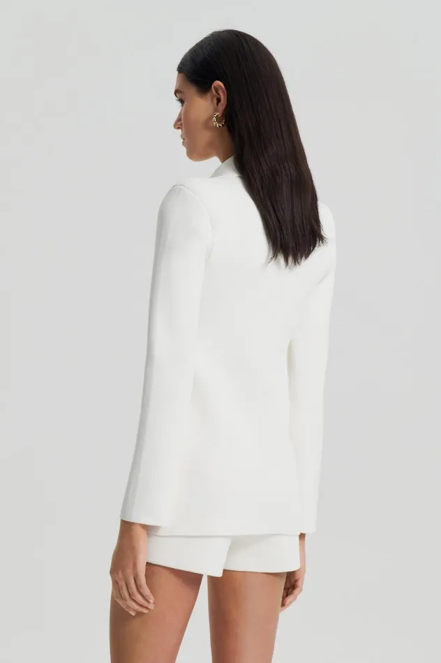 Jackets Women Scanlan Theodore CREPE KNIT GOLD BUTTON JACKET Cream Jackets Women Scanlan Theodore CREPE KNIT GOLD BUTTON JACKET Cream