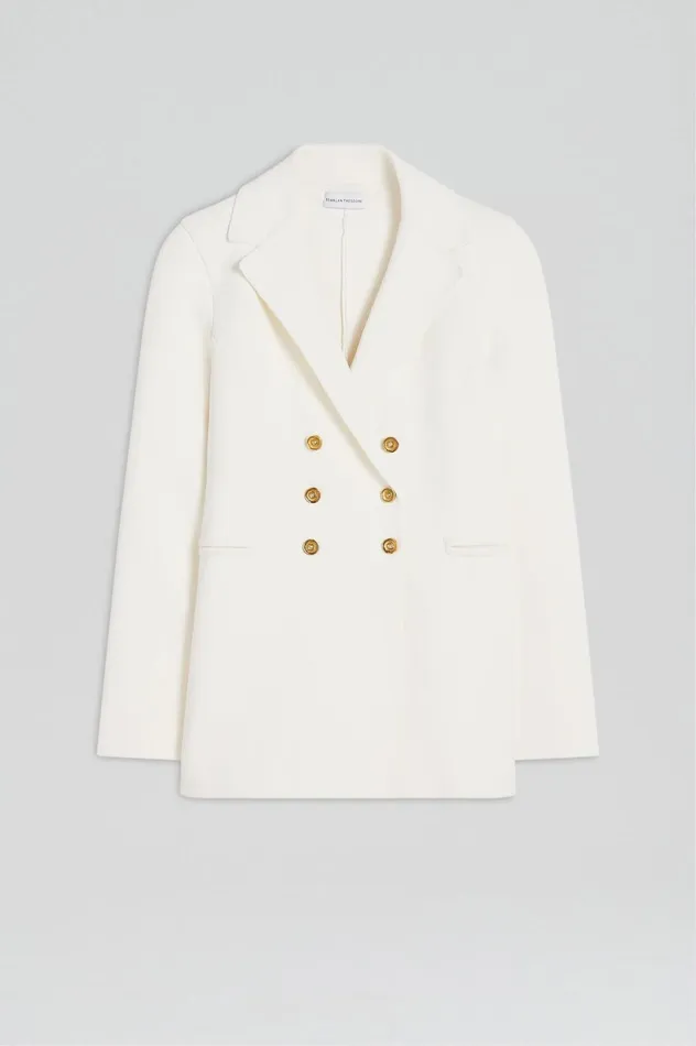 Jackets Women Scanlan Theodore CREPE KNIT GOLD BUTTON JACKET Cream Jackets Women Scanlan Theodore CREPE KNIT GOLD BUTTON JACKET Cream