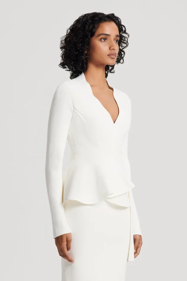 Jackets Women Scanlan Theodore CREPE KNIT WRAP JACKET Cream Jackets Women Scanlan Theodore CREPE KNIT WRAP JACKET Cream