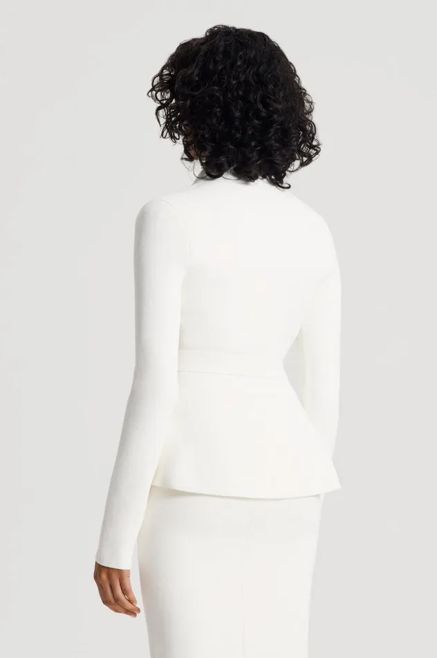 Jackets Women Scanlan Theodore CREPE KNIT WRAP JACKET Cream Jackets Women Scanlan Theodore CREPE KNIT WRAP JACKET Cream