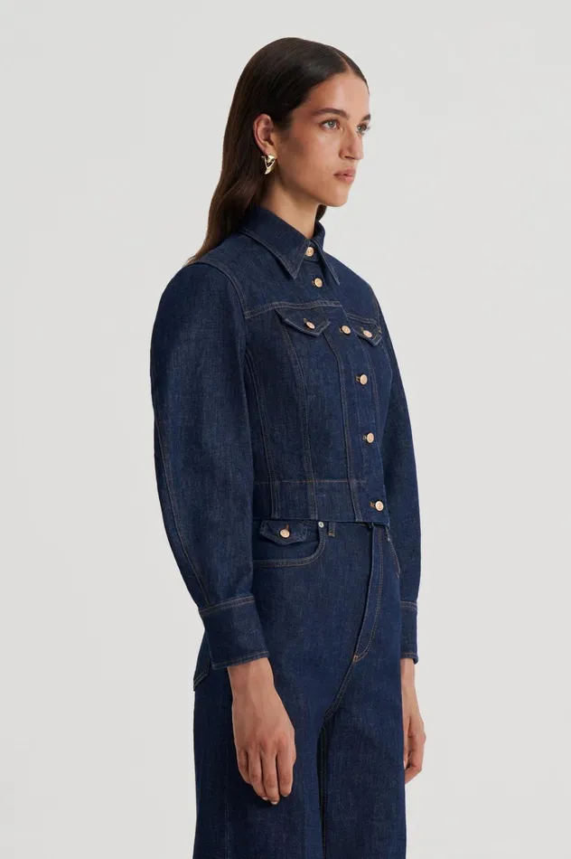 Jackets Women Scanlan Theodore DENIM JACKET Indigob Jackets Women Scanlan Theodore DENIM JACKET Indigob