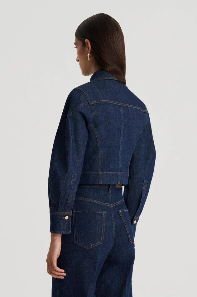 Jackets Women Scanlan Theodore DENIM JACKET Indigob Jackets Women Scanlan Theodore DENIM JACKET Indigob