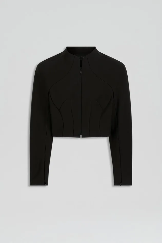 Jackets Women Scanlan Theodore MILANO ZIP JACKET Black Jackets Women Scanlan Theodore MILANO ZIP JACKET Black