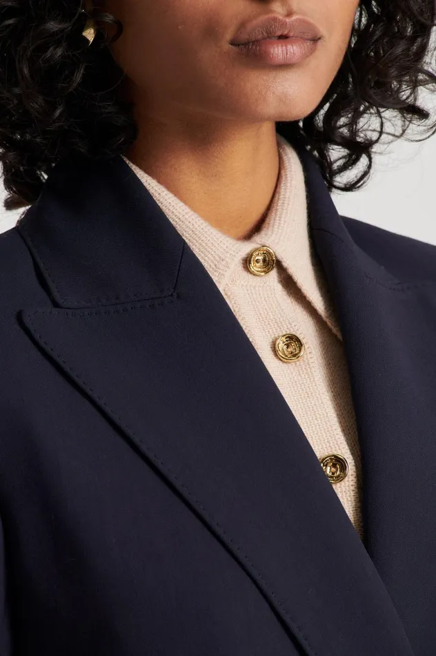 Jackets Women Scanlan Theodore TAILORED DRAPE JACKET Navy Jackets Women Scanlan Theodore TAILORED DRAPE JACKET Navy